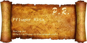 Pfluger Rita névjegykártya