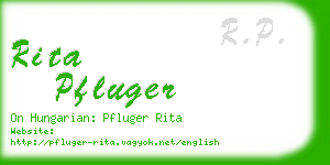 rita pfluger business card
